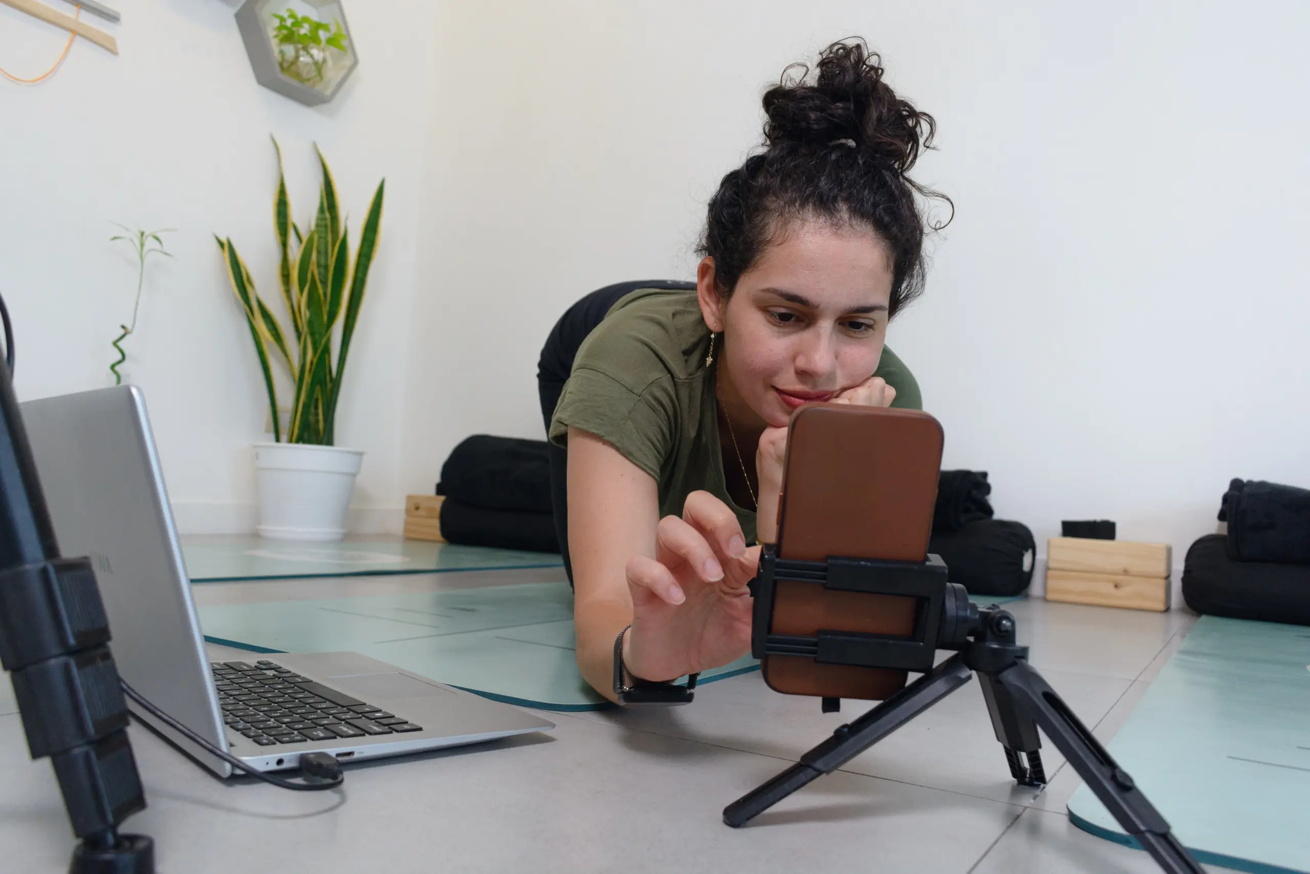 young adult posting mental health and recovery message online