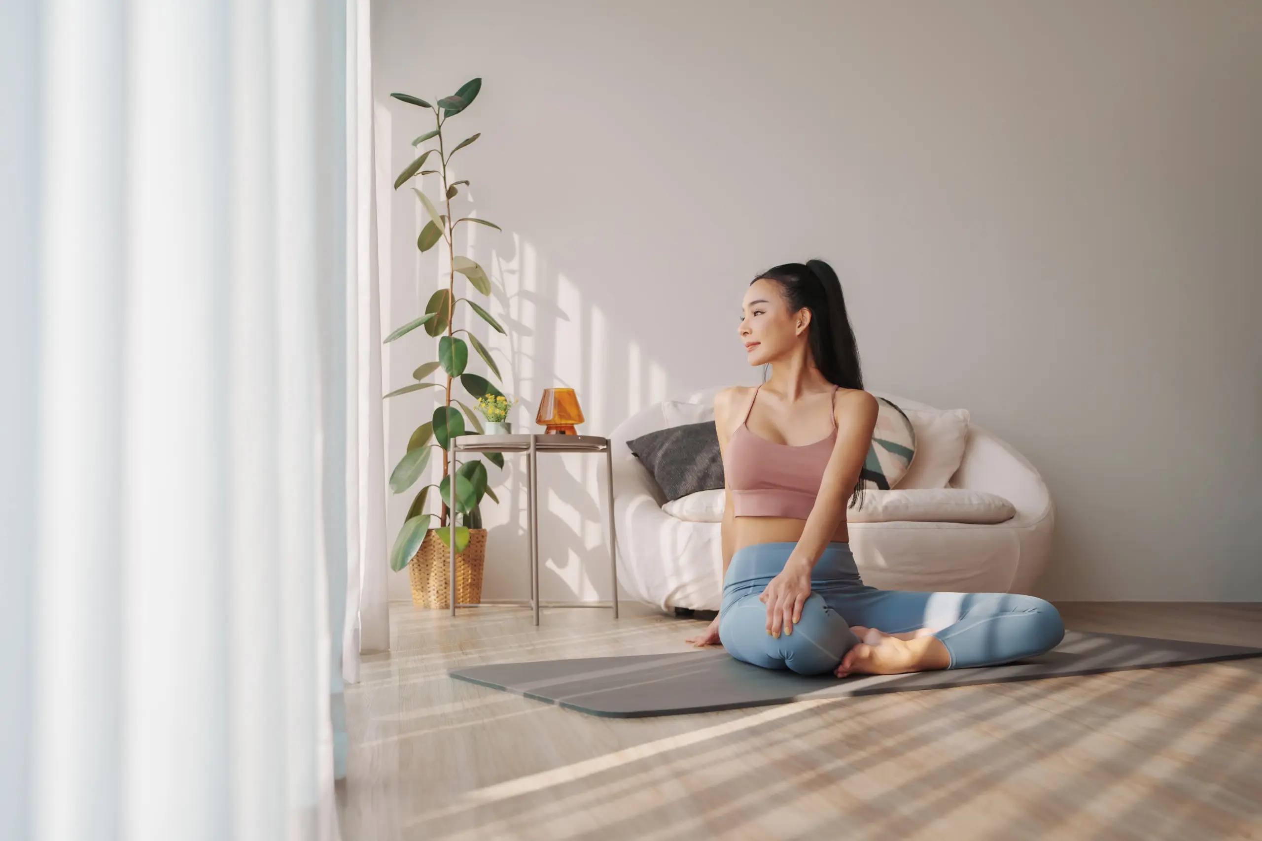 Person meditating as part of a mental health recovery toolkit