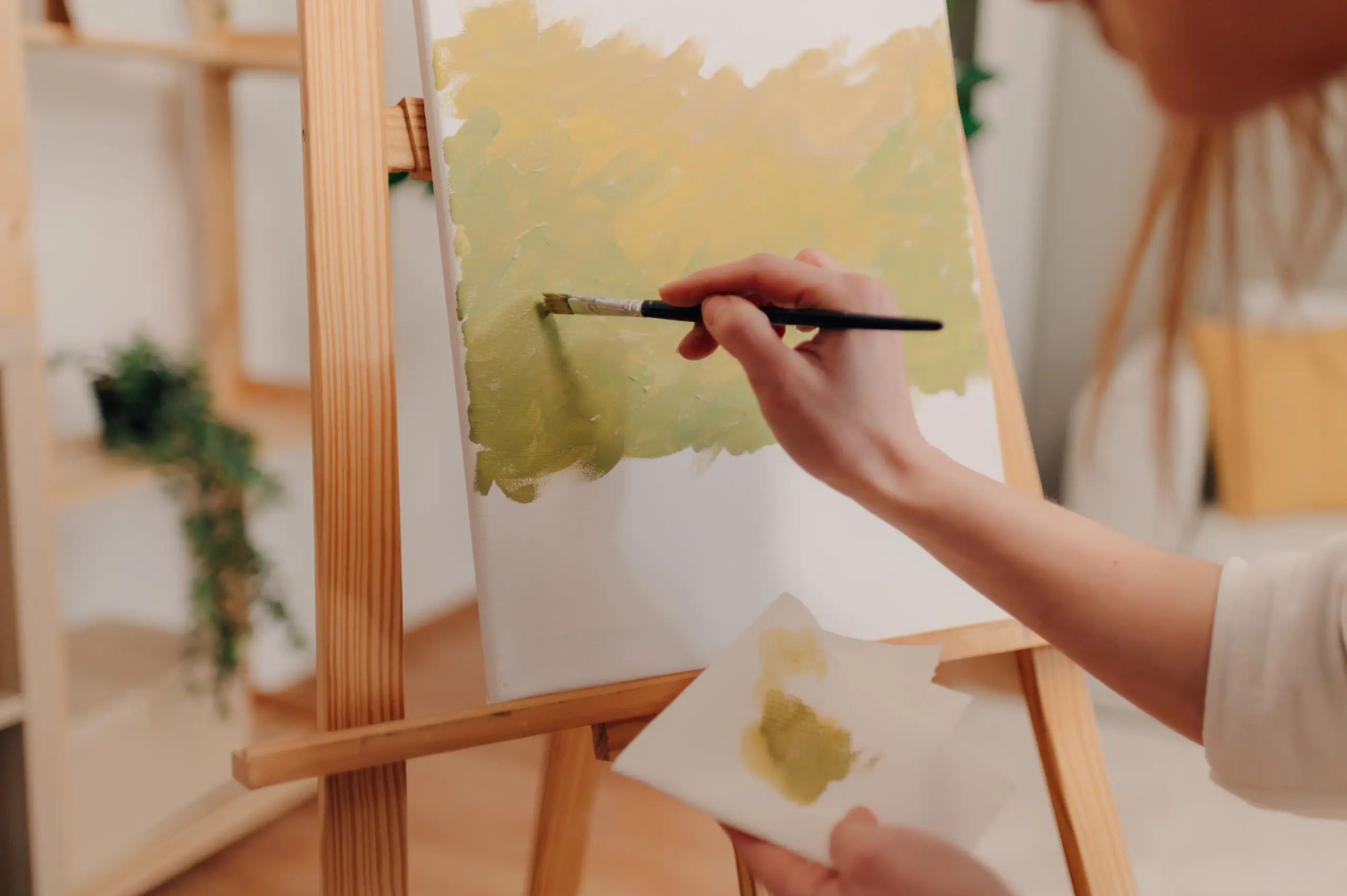 addiction and the creative mind artist painting during recovery